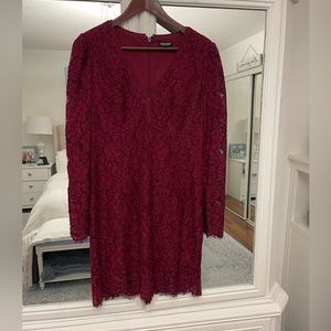 Stunning Raspberry Ever New Lace Dress - Size 8